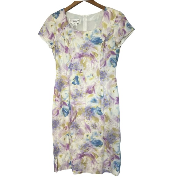 Vintage Jones New York Pastel Floral Dress - Picture 1 of 4